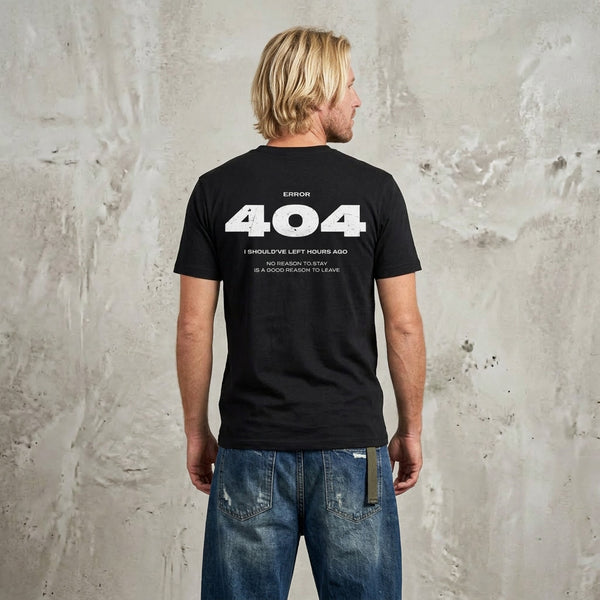 VII Crew error 404 unisex t shirt in black