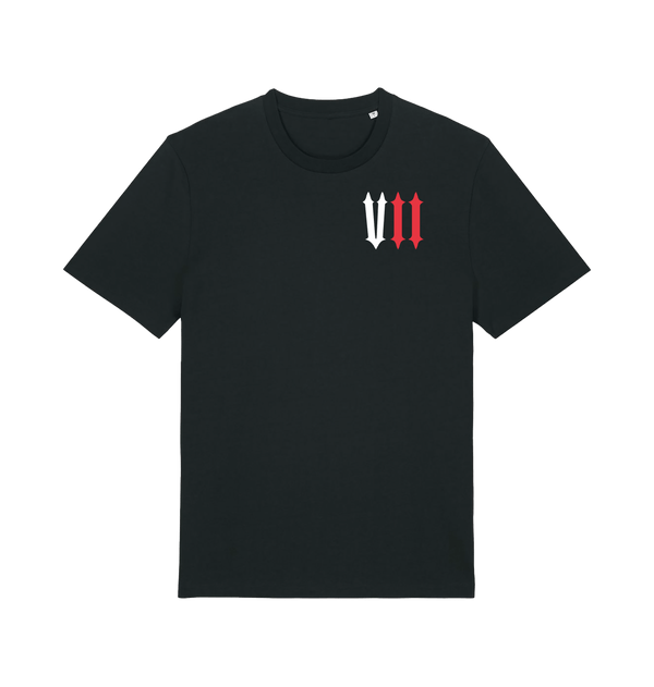 Black Printed T-shirt Front