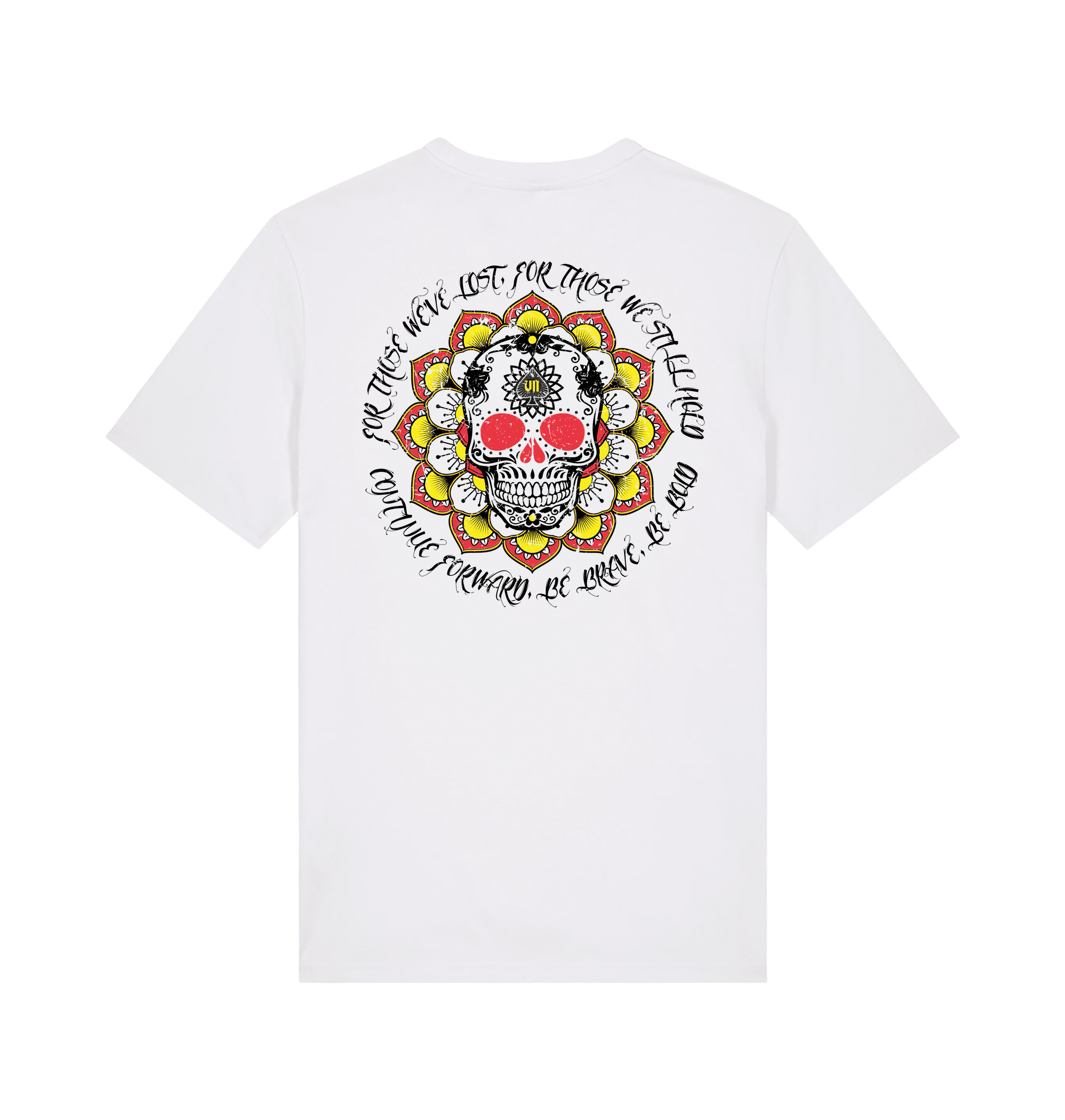 White Printed T-shirt Back