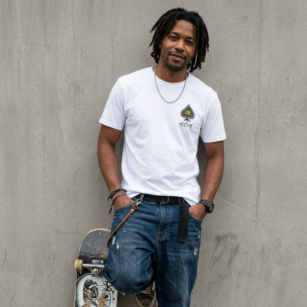 VII Crew aces unisex t shirt in white
