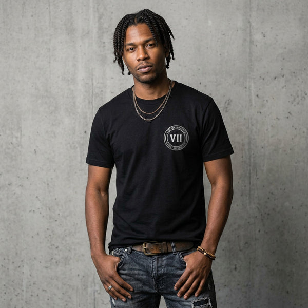 VII Crew a million stars unisex t shirt in black